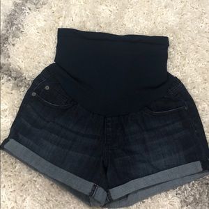 Luxe Essentials Denim Maternity Shorts